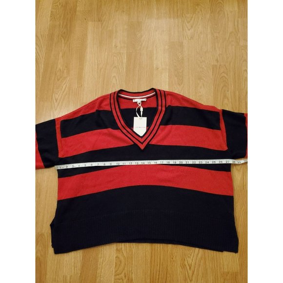 Tommy Hilfiger V-Neck Stripe Sweater - Picture 9 of 12